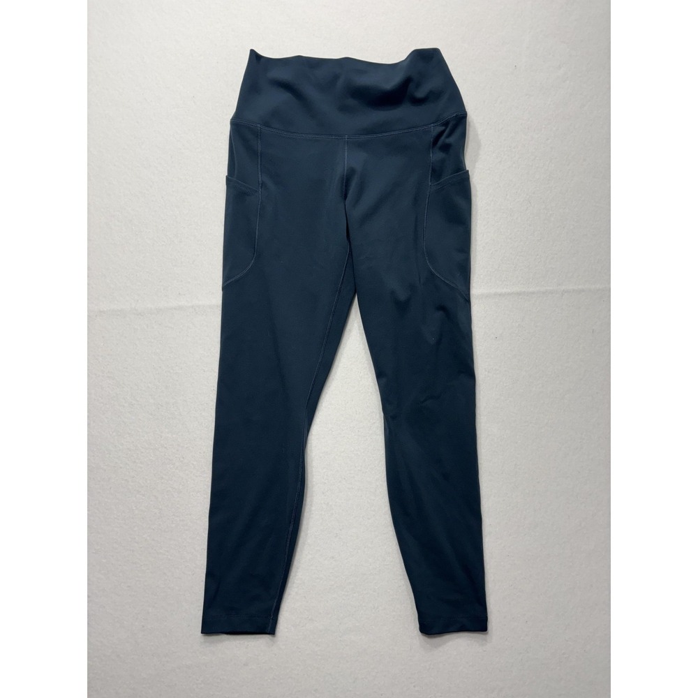 Nike One Leggings Womens Medium Blue Dri-FIT High Rise Pocket Ankle Athletic
